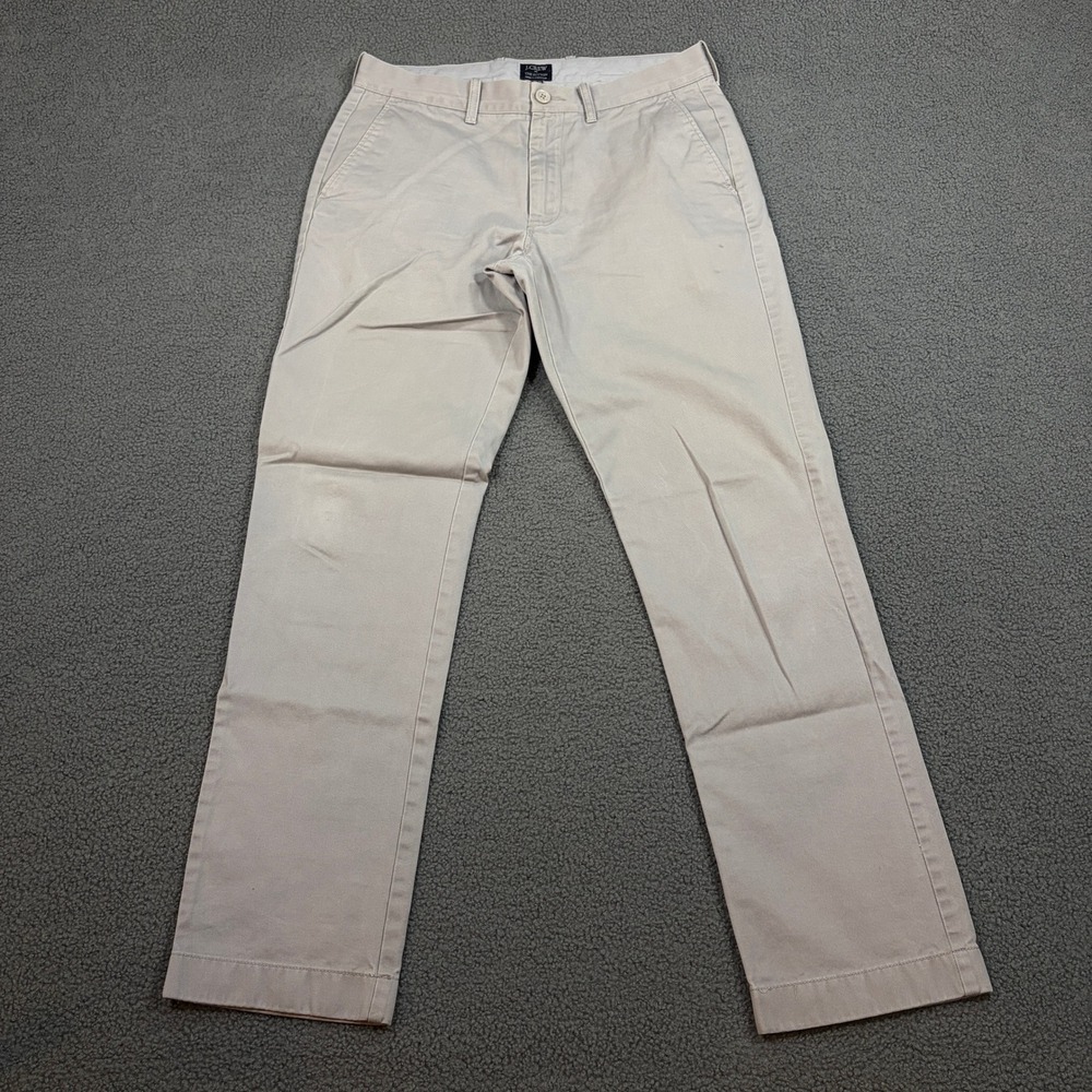 J.Crew Chino Pants Mens 30x32 Gray The Sutton Straight Fit Cotton 38648